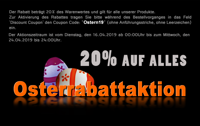 20% Oster Rabattaktion 2019 20% Oster Rabattaktion 2019